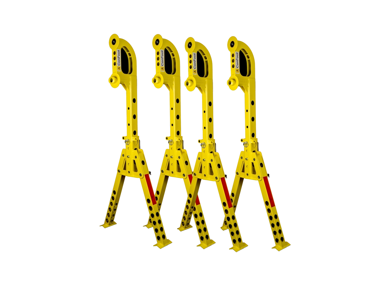 Jeu de 4 béquilles pour containers maritimes