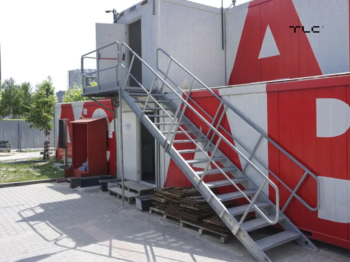 Escalier métallique extérieur pour container | Palier latéral – Image 6