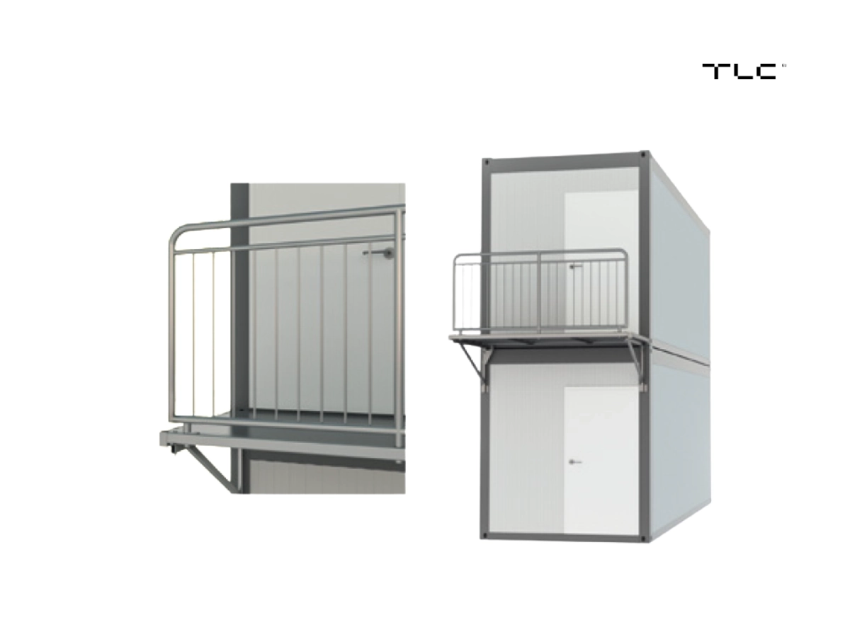 Escalier métallique extérieur pour container | Palier latéral – Image 5