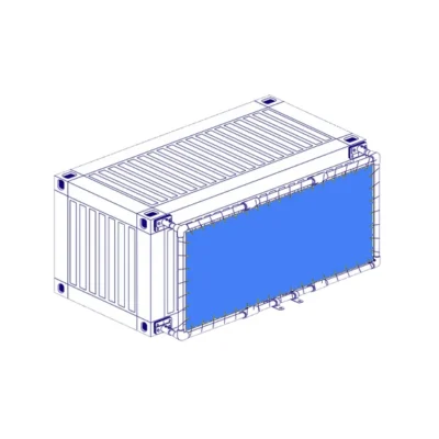 Kit de fixation latérale d’enseigne sur container maritime