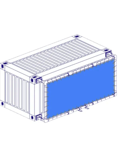 Kit de fixation latérale d’enseigne sur container maritime