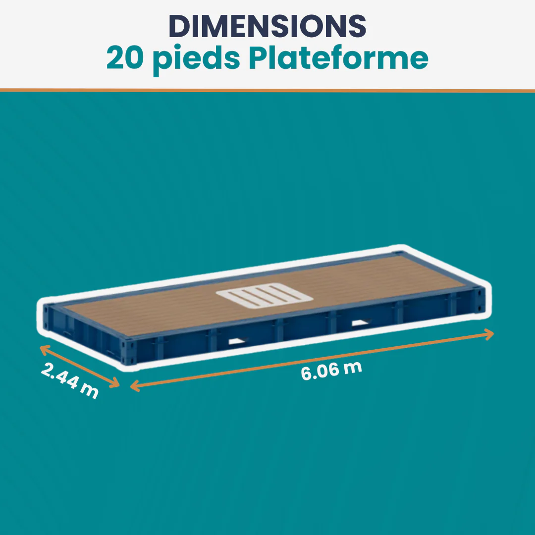 Conteneur 20 Pieds Plateforme Neuf – Image 3