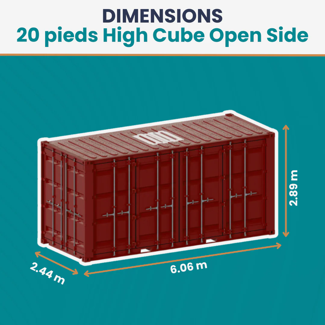 Conteneur 20 Pieds High Cube Open Side Occasion – Image 3