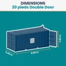 Conteneur 20 Pieds DRY Double Door
