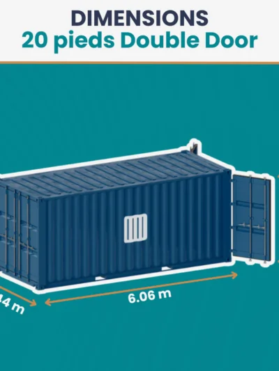 Conteneur 20 Pieds DRY Double Door