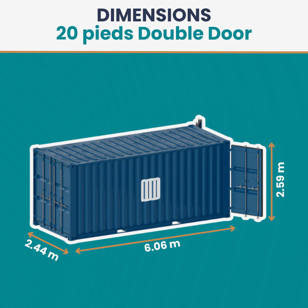 Conteneur 20 Pieds DRY Double Door