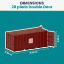 Conteneur 20 Pieds DRY Double Door