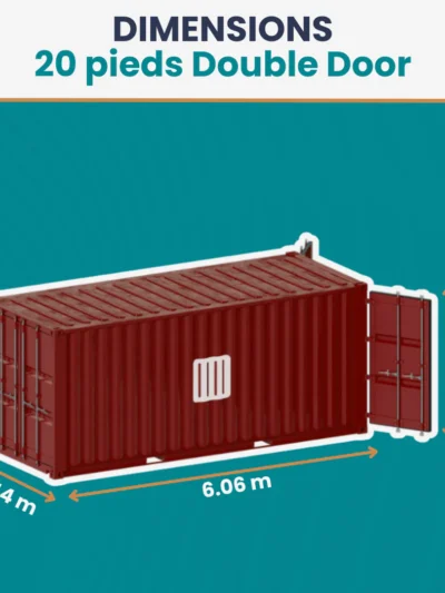Conteneur 20 Pieds DRY Double Door