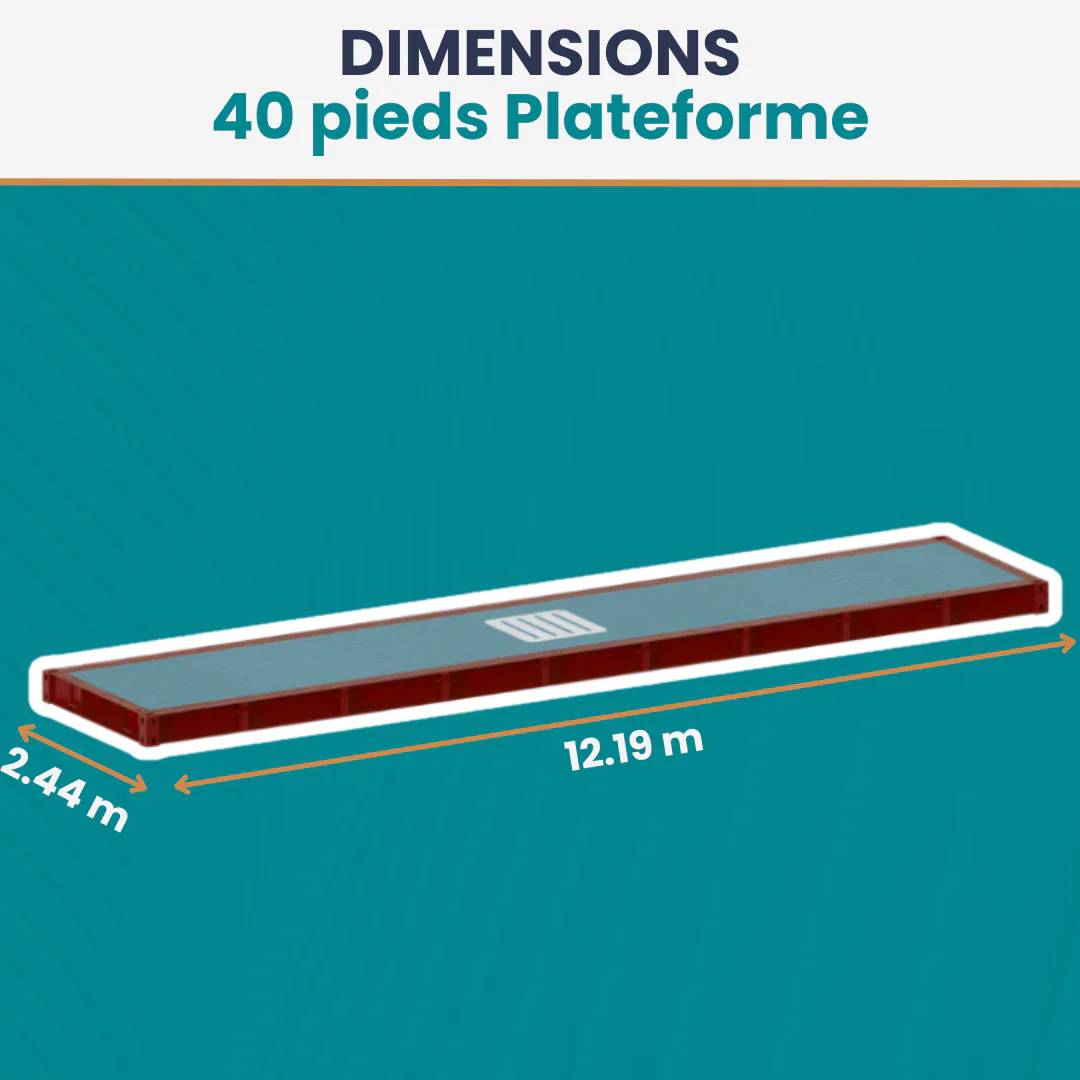 Conteneur 40 Pieds Plateforme Occasion – Image 4