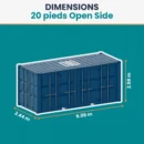 Conteneur 20 Pieds DRY Open Side