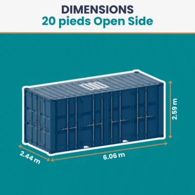 Conteneur 20 Pieds DRY Open Side