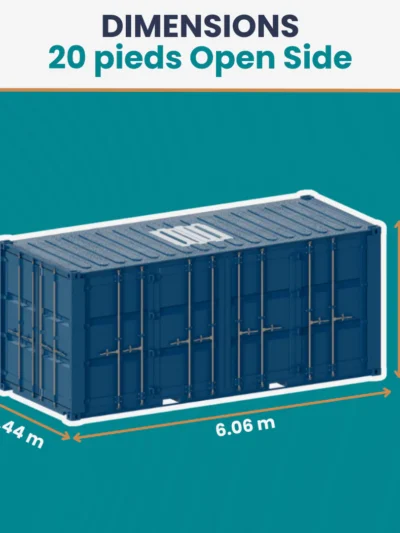 Conteneur 20 Pieds DRY Open Side