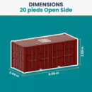 Conteneur 20 Pieds DRY Open Side