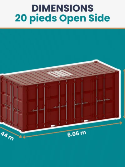 Conteneur 20 Pieds DRY Open Side