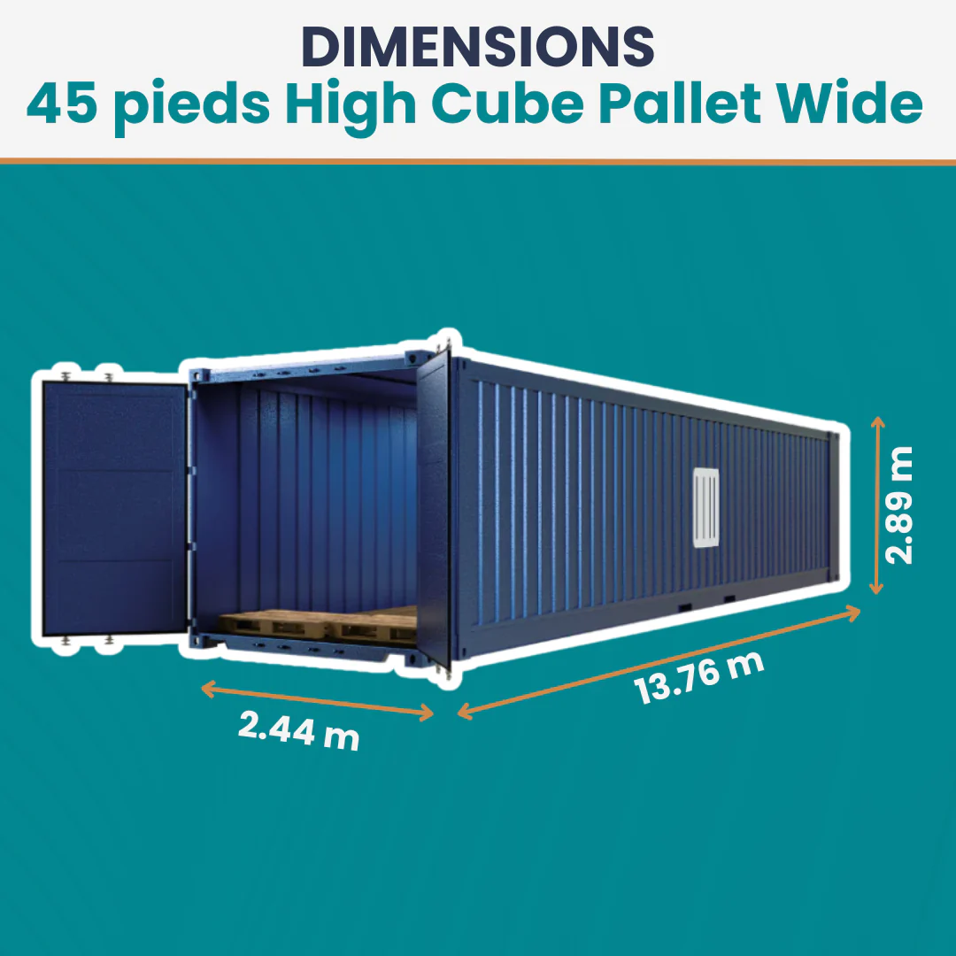 Conteneur Pallet Wide 45 Pieds HC Neuf – Image 3